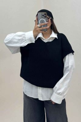 ژیله بافت یقه هفت ساده