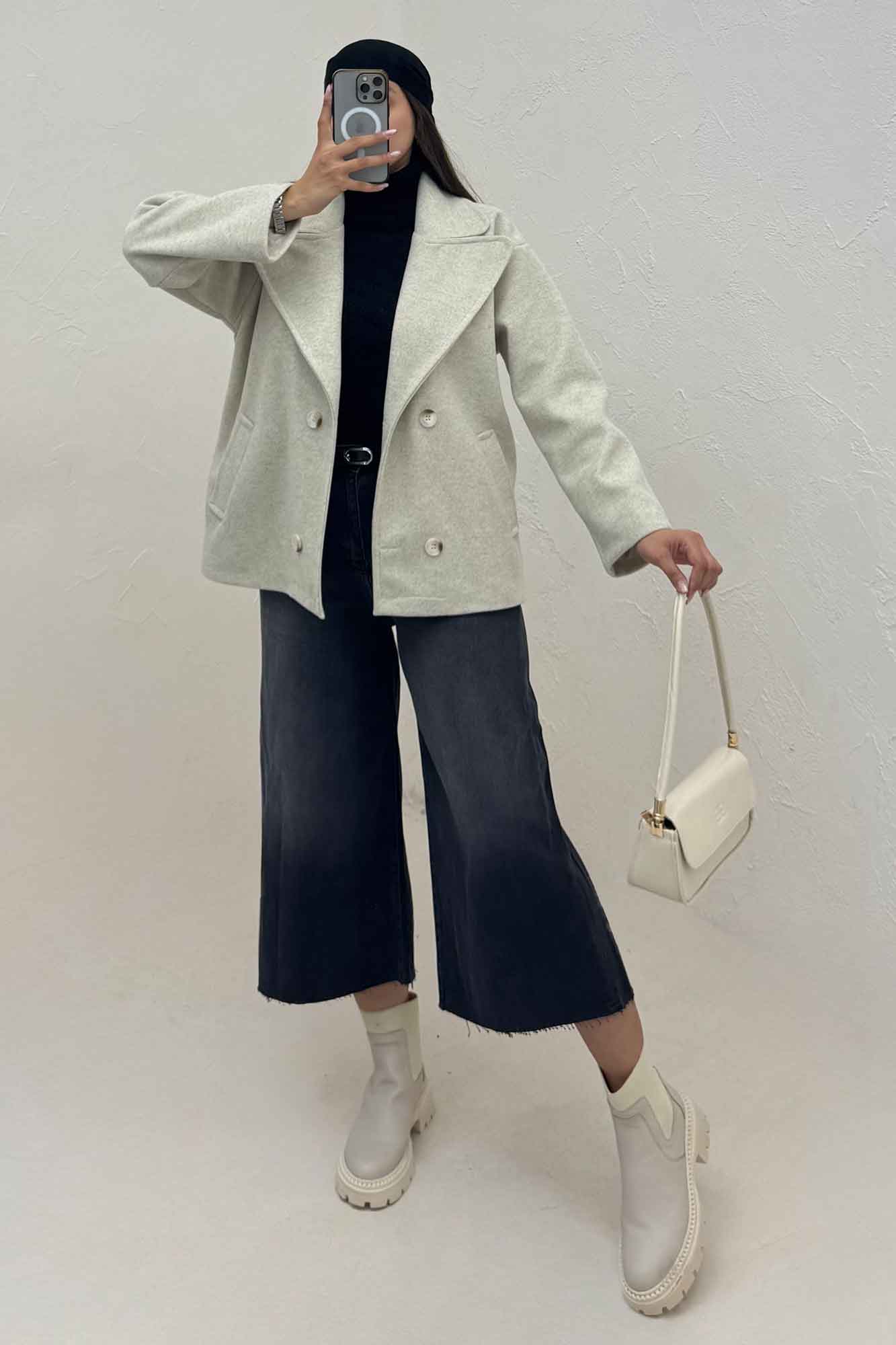 کت فوتر چهار دکمه لیورا (آستردار)