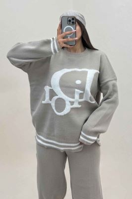 ست دورس و شلوار بافت طرح DIOR 