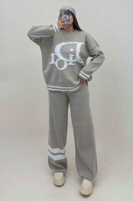 ست دورس و شلوار بافت طرح DIOR 