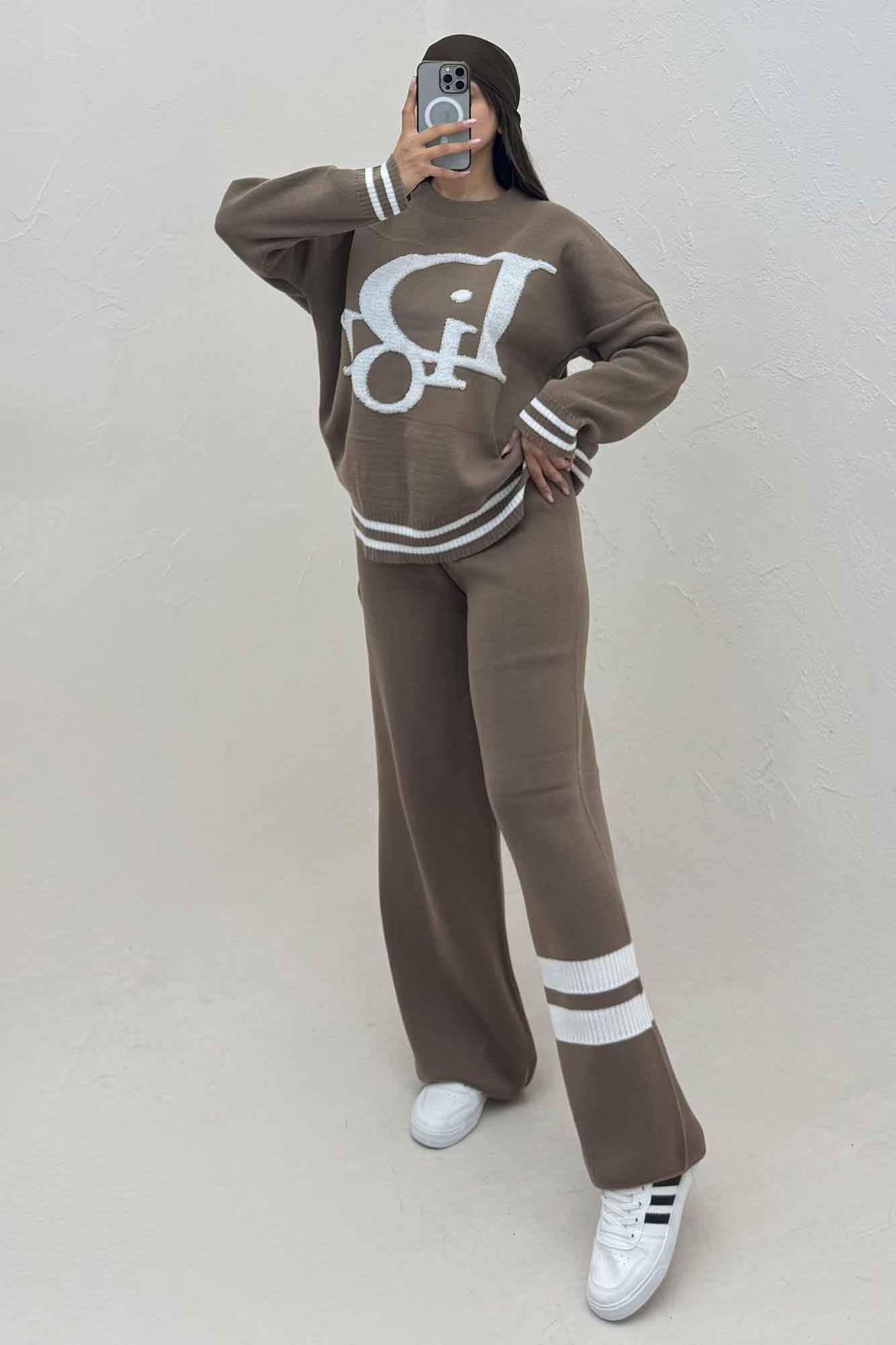 ست دورس و شلوار بافت طرح DIOR 