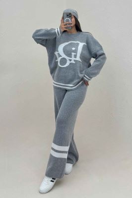 ست دورس و شلوار بافت طرح DIOR 