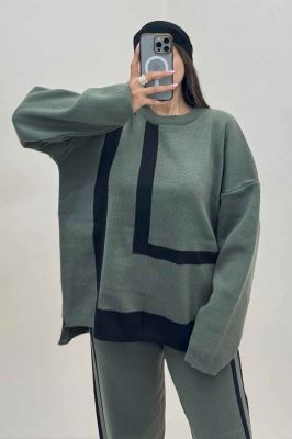 ست دورس و شلوار بافت طرح DIOR 