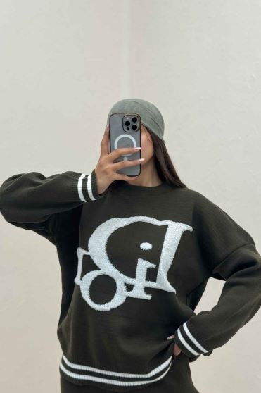 ست دورس و شلوار بافت طرح DIOR 