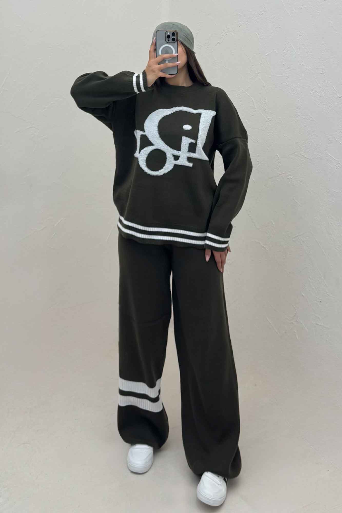 ست دورس و شلوار بافت طرح DIOR 