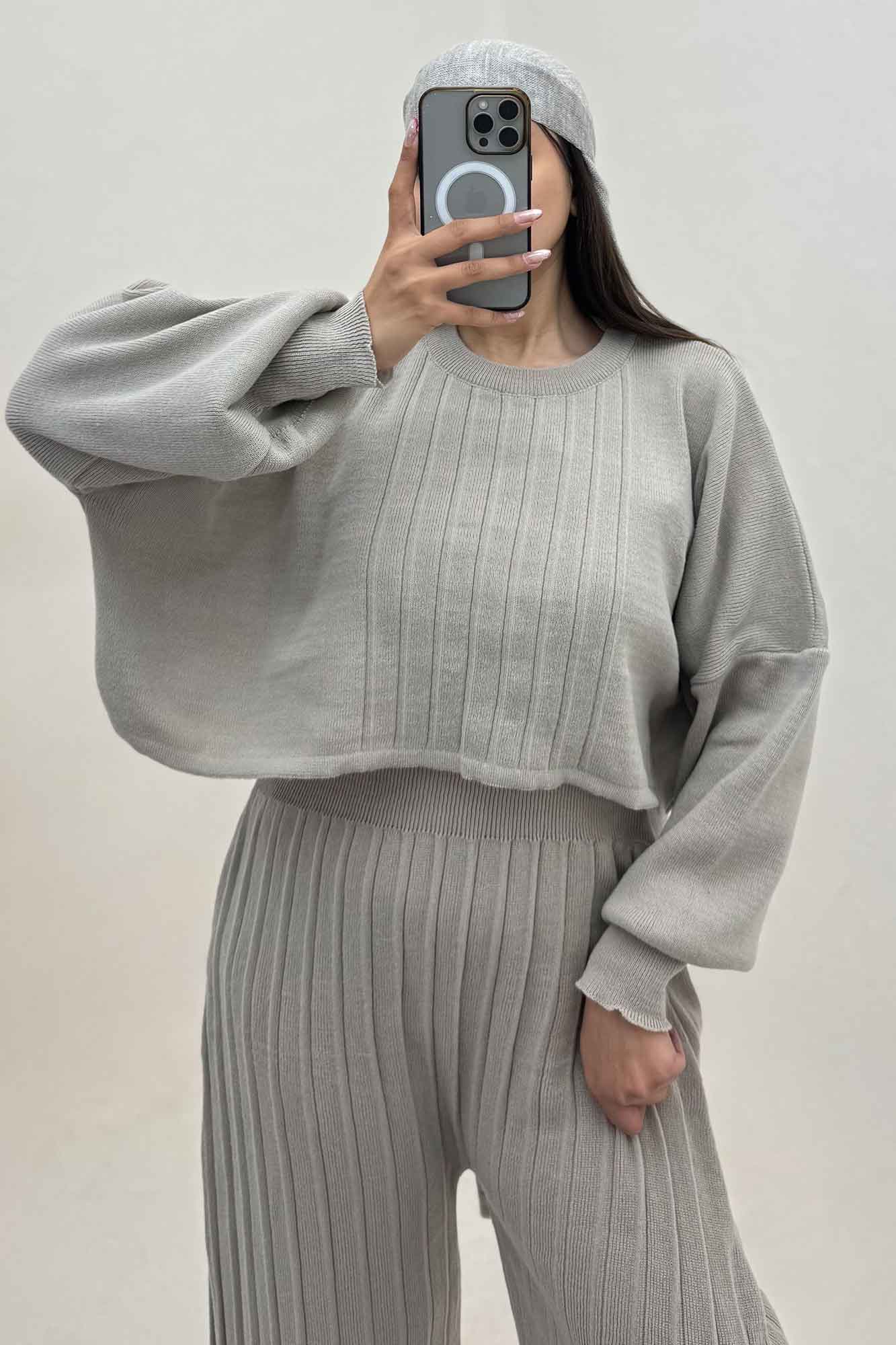 ست اورال و ژاکت بافت پیلیسه