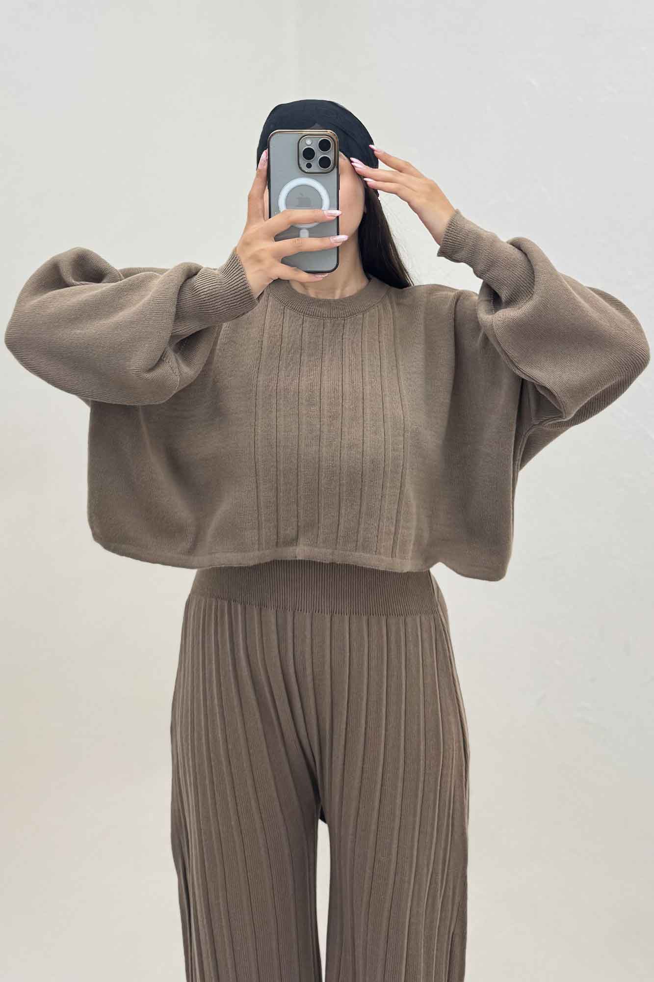 ست اورال و ژاکت بافت پیلیسه