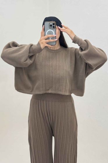 ست اورال و ژاکت بافت پیلیسه