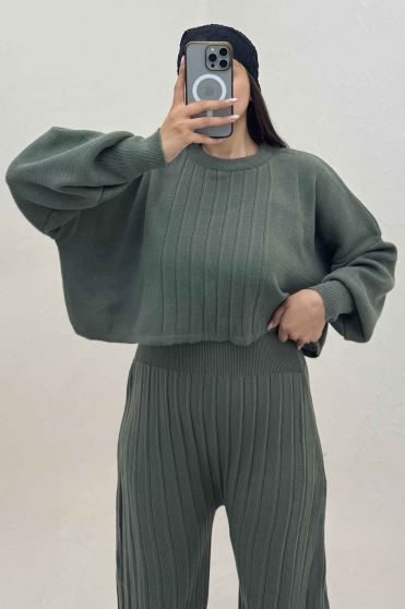 ست اورال و ژاکت بافت پیلیسه