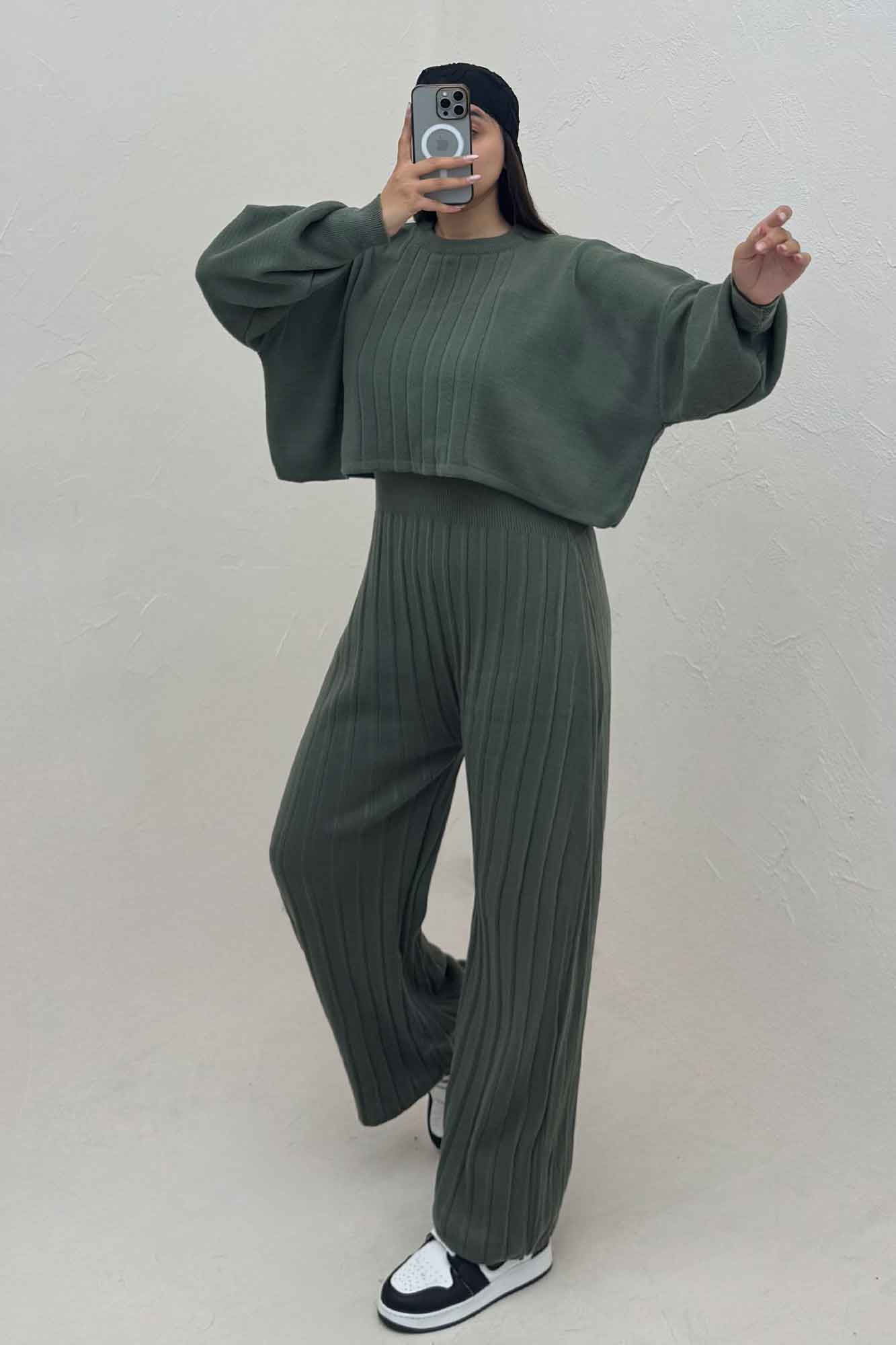 ست اورال و ژاکت بافت پیلیسه