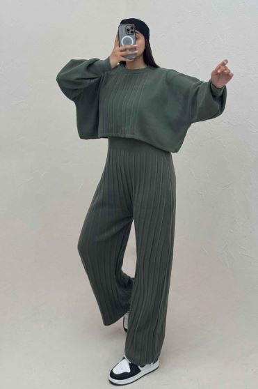 ست اورال و ژاکت بافت پیلیسه