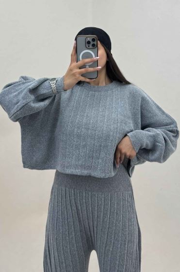 ست اورال و ژاکت بافت پیلیسه