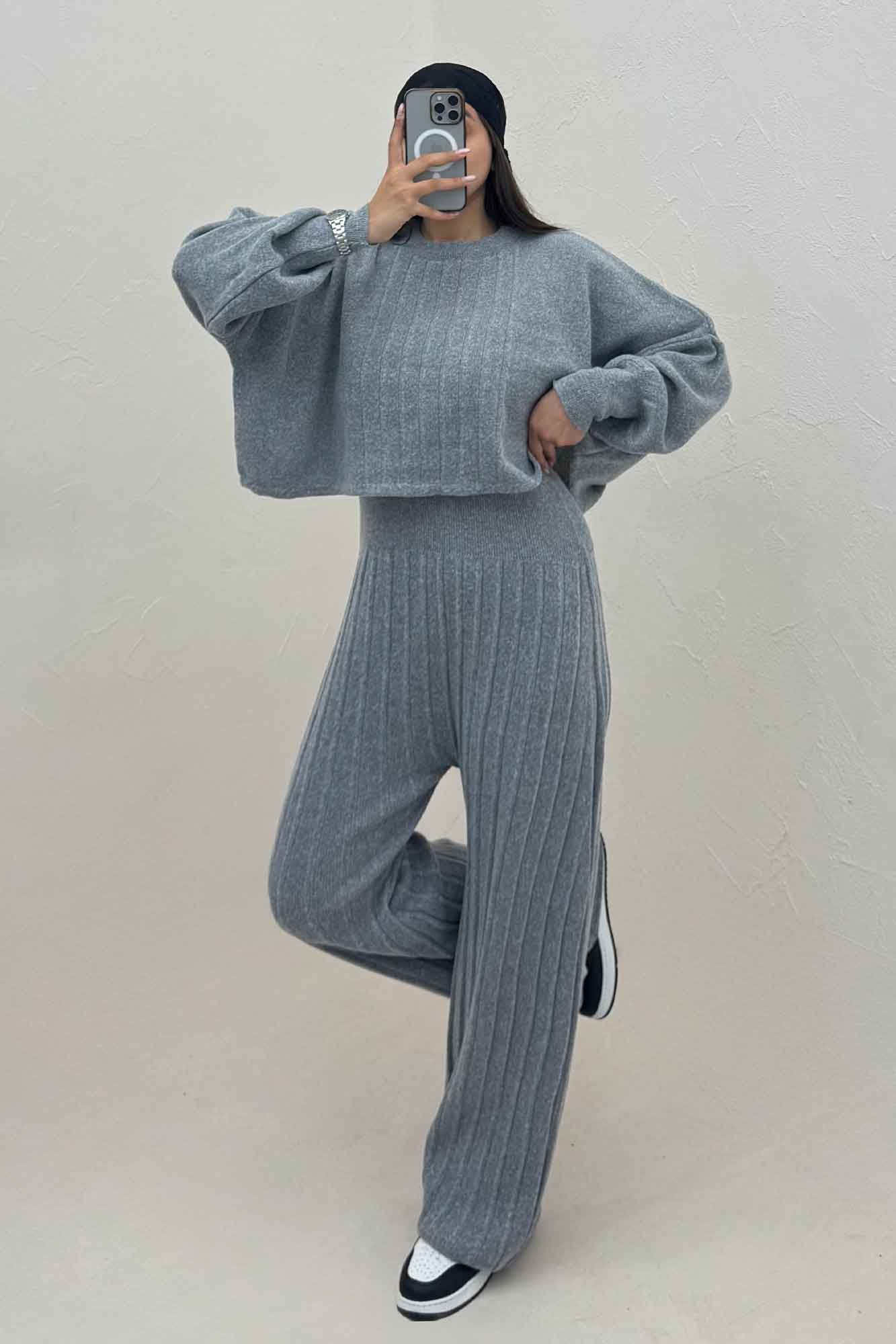 ست اورال و ژاکت بافت پیلیسه