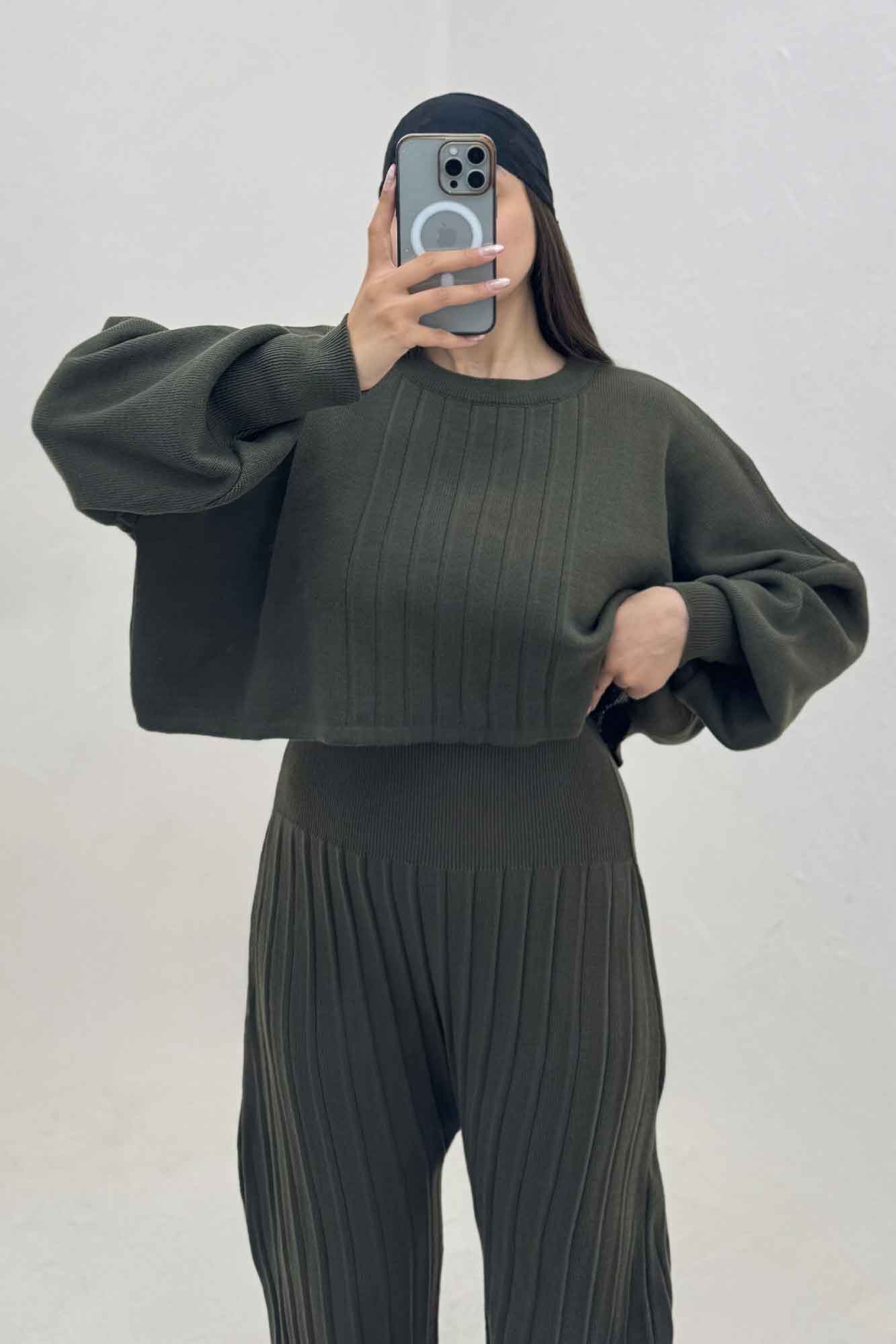 ست اورال و ژاکت بافت پیلیسه