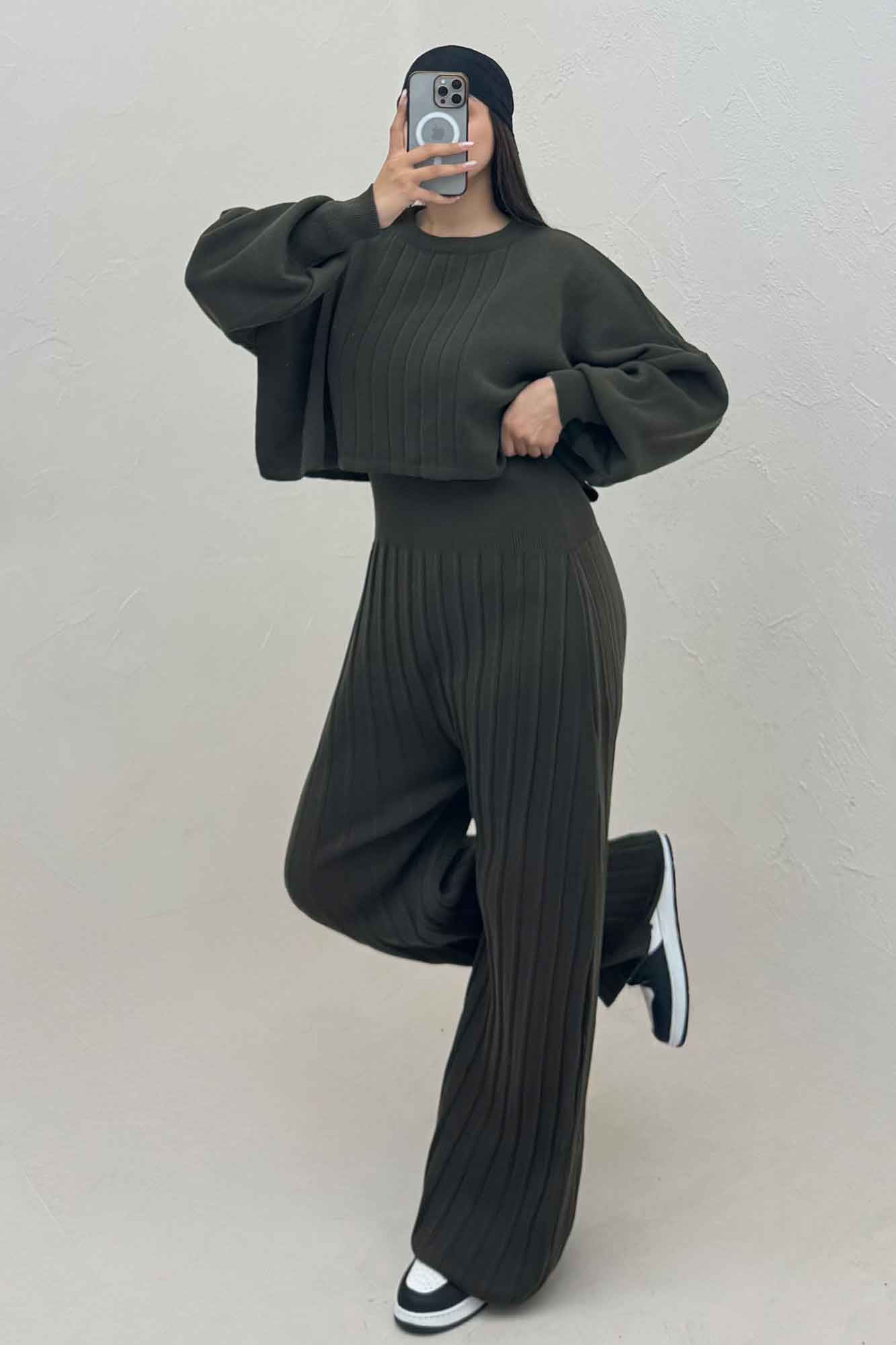 ست اورال و ژاکت بافت پیلیسه