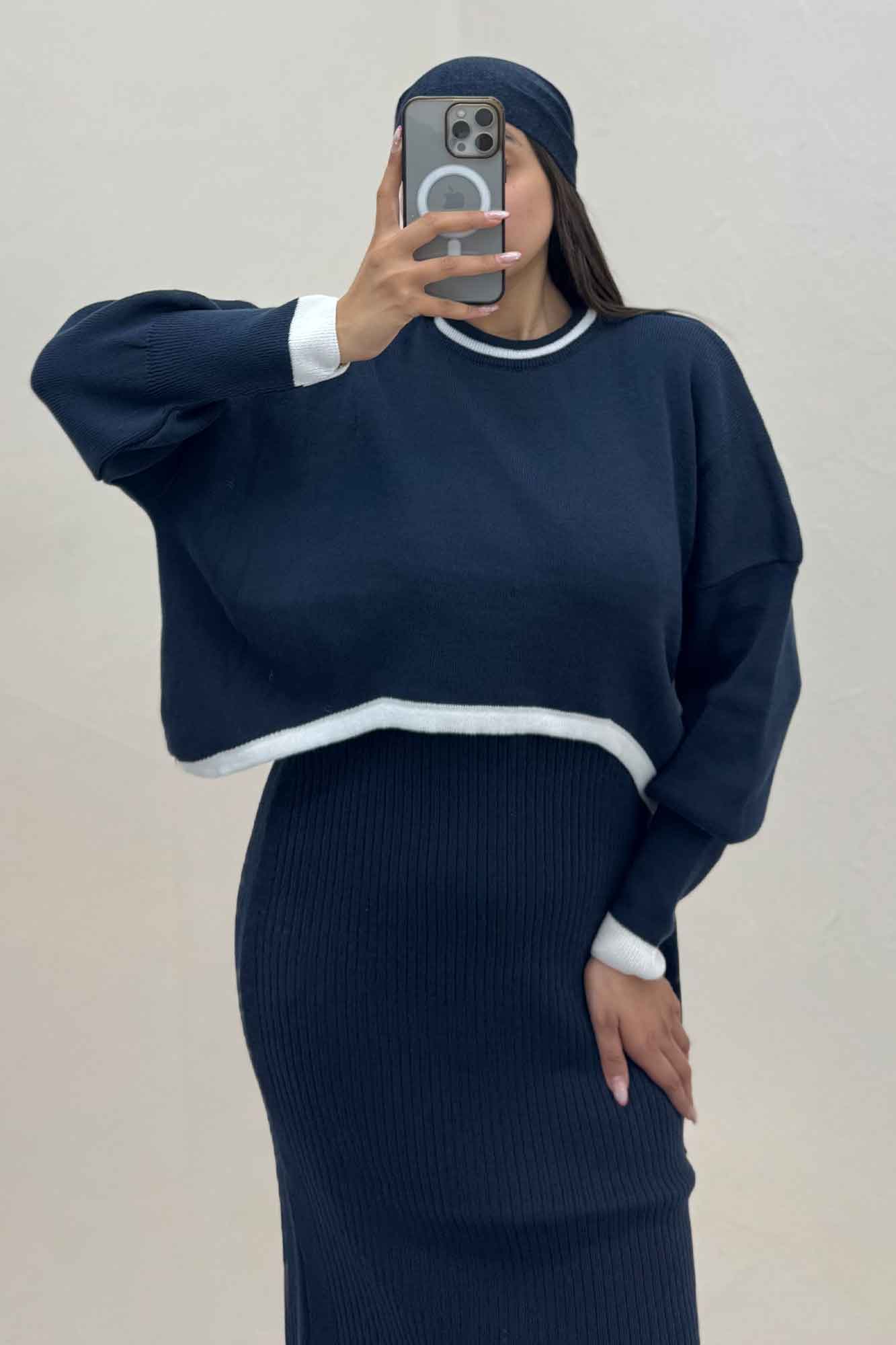 ست ساحلی و رویه بافت لبه سفید