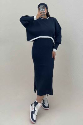 ست ساحلی و رویه بافت لبه سفید