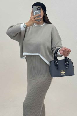 ست ساحلی و رویه بافت لبه سفید