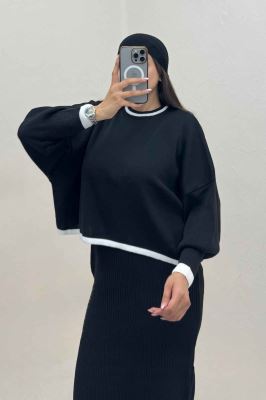 ست ساحلی و رویه بافت لبه سفید