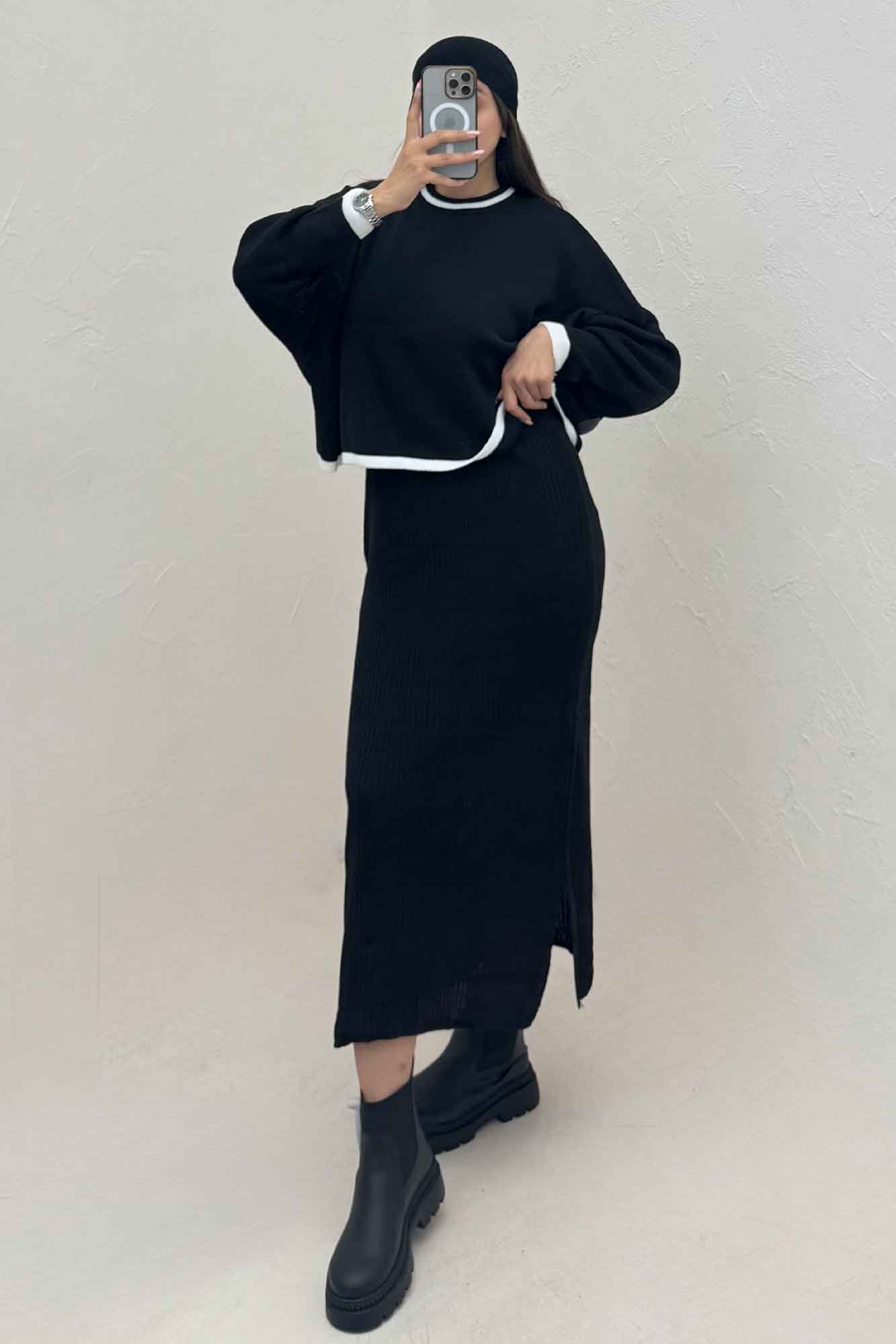 ست ساحلی و رویه بافت لبه سفید