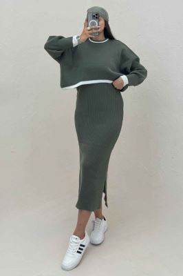 ست ساحلی و رویه بافت لبه سفید