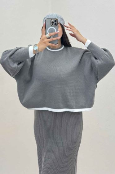 ست ساحلی و رویه بافت لبه سفید