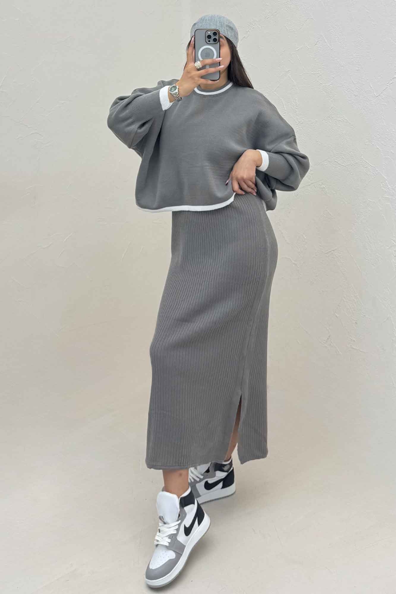 ست ساحلی و رویه بافت لبه سفید