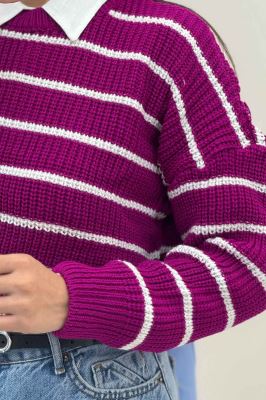 بلوز بافت راه راه کد 536