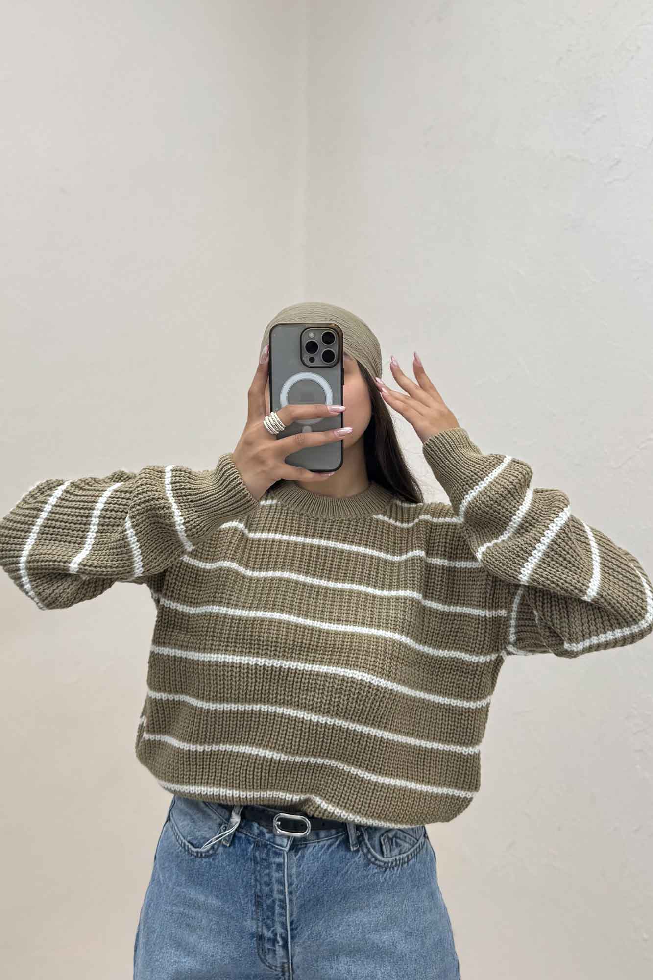 بلوز بافت راه راه کد 536