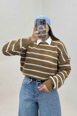 بلوز بافت راه راه کد 536