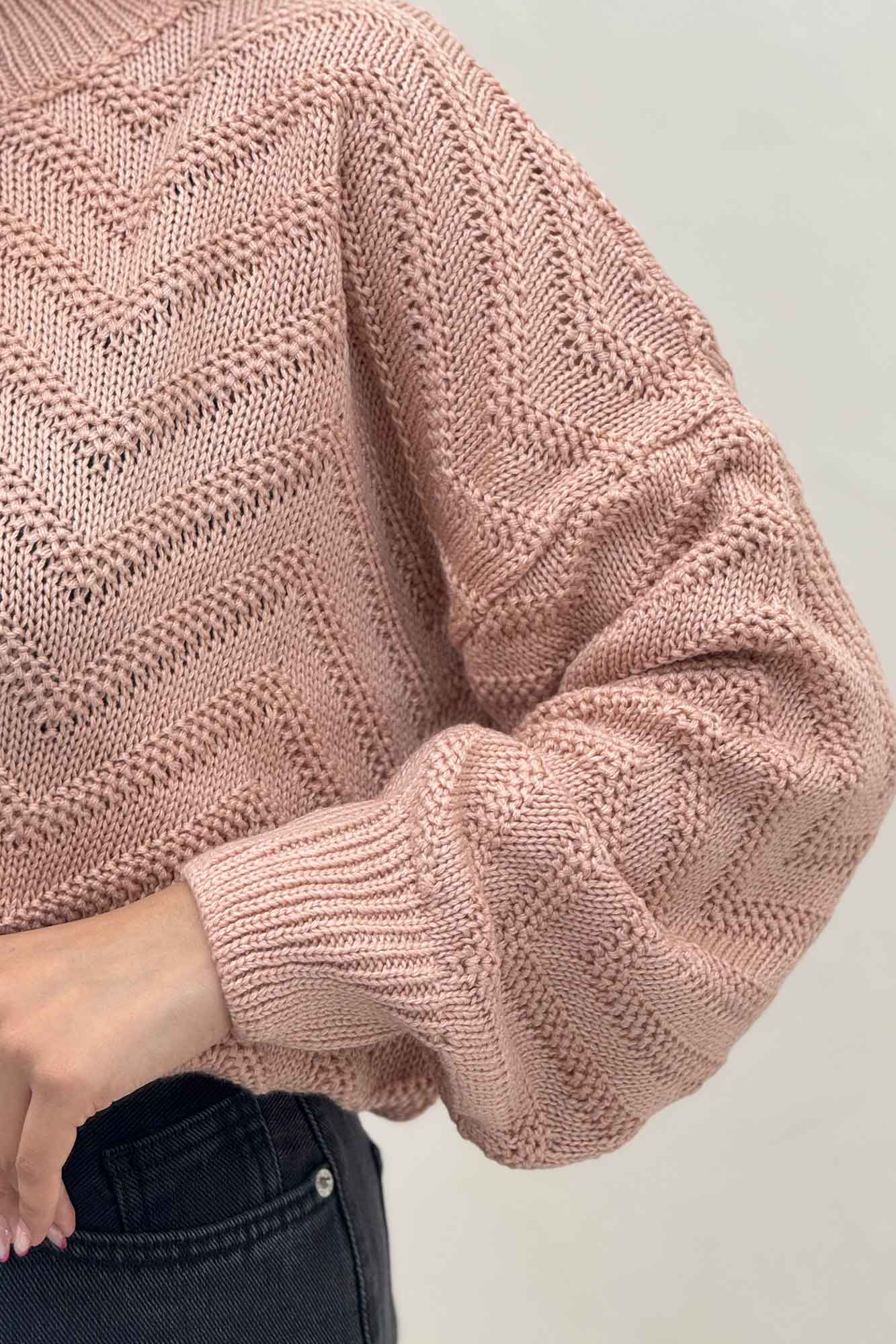 بلوز بافت یقه سه سانت طرح زیگزاگ کد 511