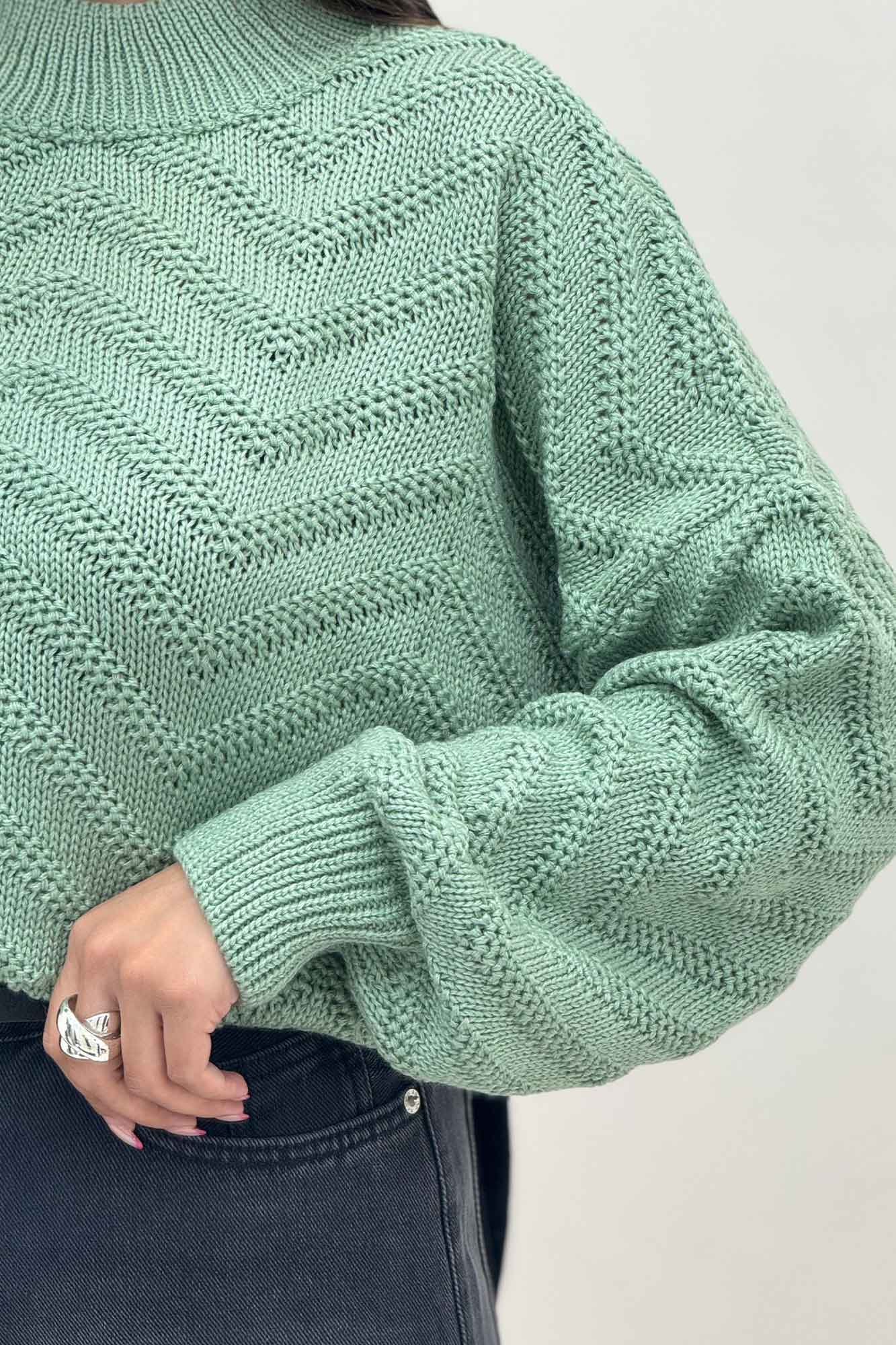 بلوز بافت یقه سه سانت طرح زیگزاگ کد 511