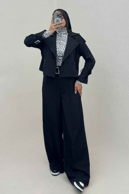 بارانی کراپ سرشانه پل SEPIA