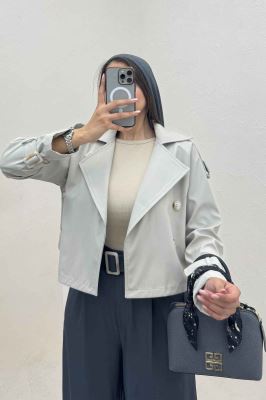 بارانی کراپ سرشانه پل SEPIA