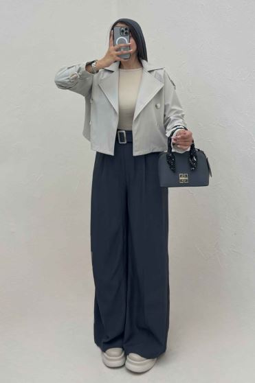 بارانی کراپ سرشانه پل SEPIA