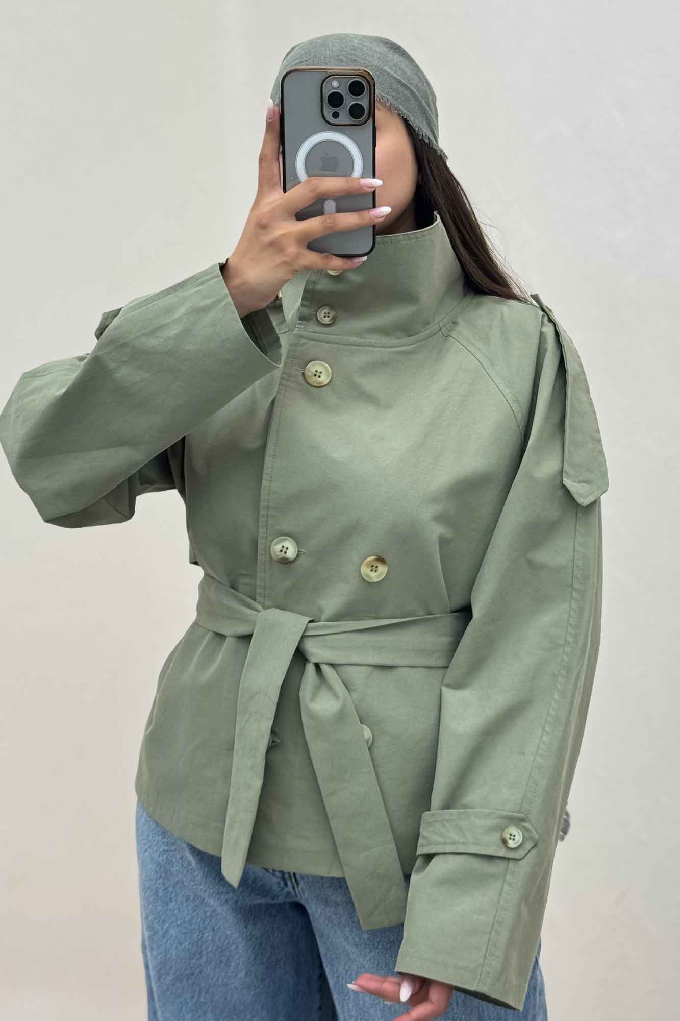 کت کتان یقه دو حالته