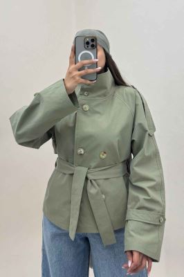 کت کتان یقه دو حالته