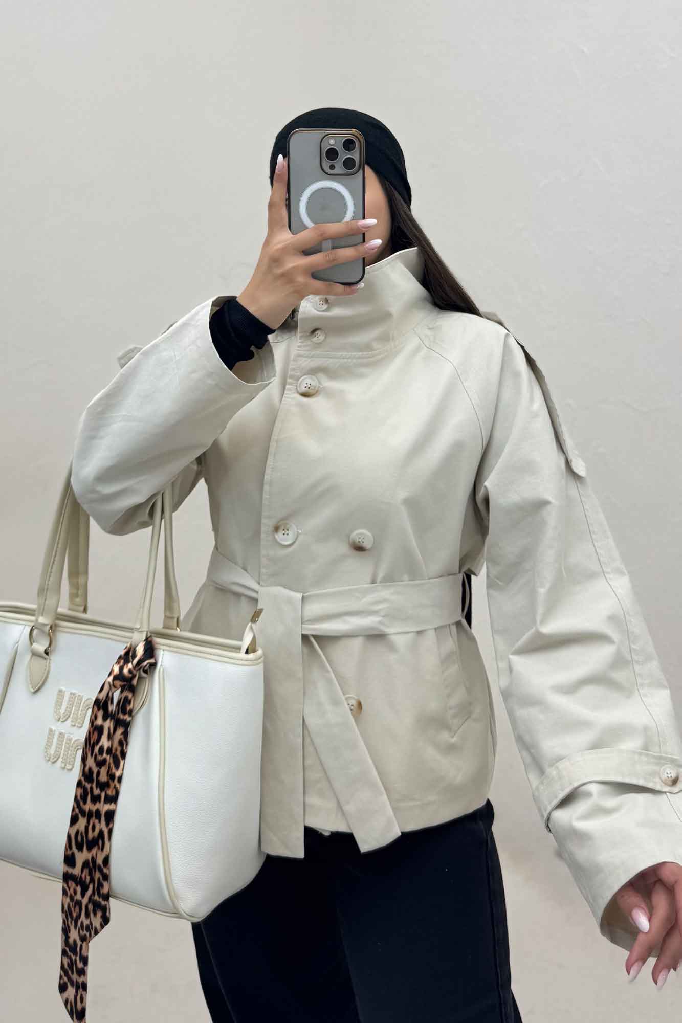 کت کتان یقه دو حالته