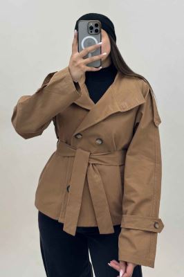 کت کتان یقه دو حالته