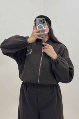 سویشرت و شلوار فوتر گلدوزی تنیس