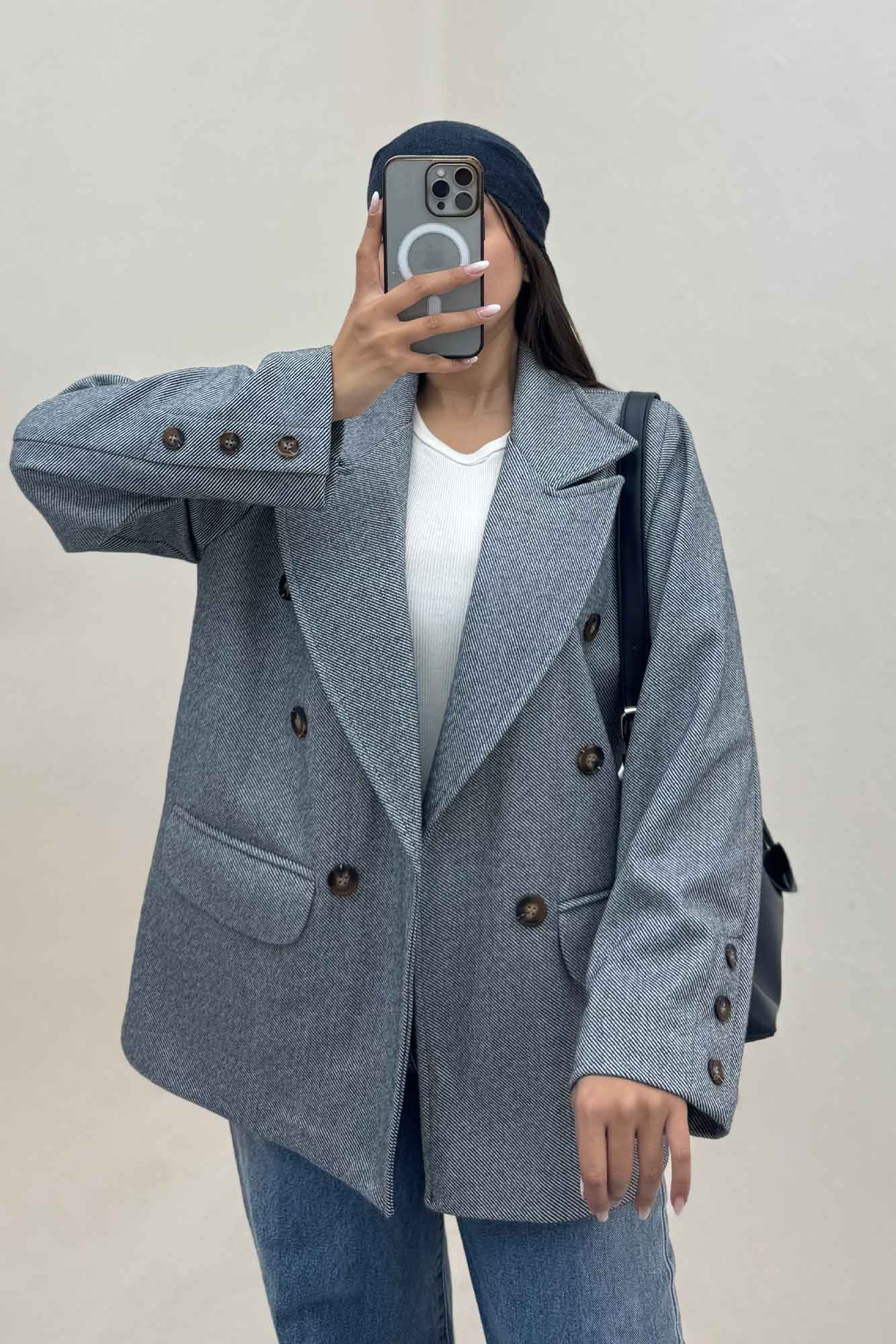 کت فوتر کجراه آستردار دو جیب STON