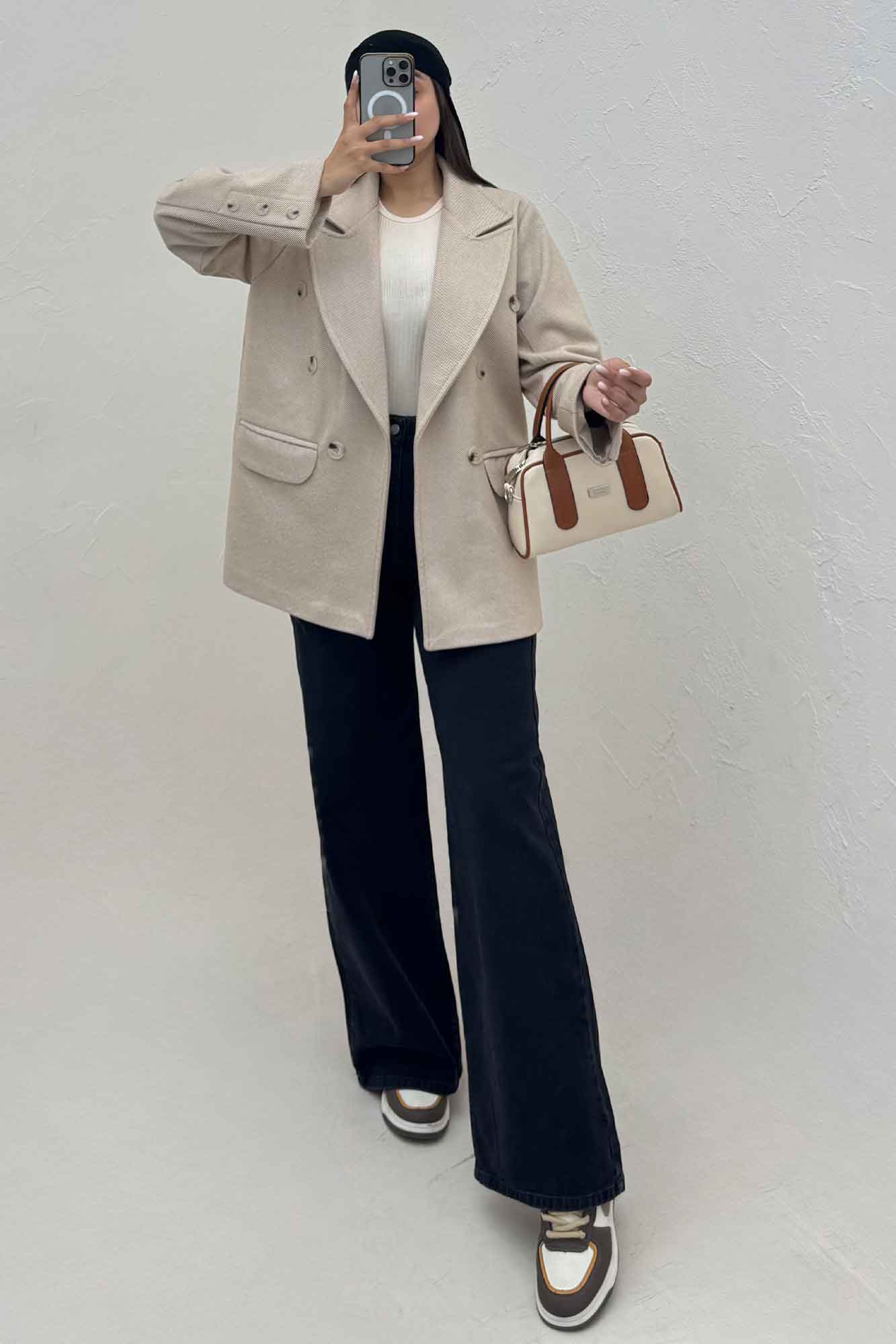 کت فوتر کجراه آستردار دو جیب STON