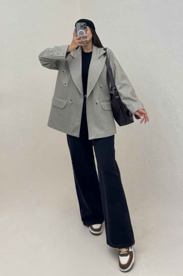 کت فوتر کجراه آستردار دو جیب STON