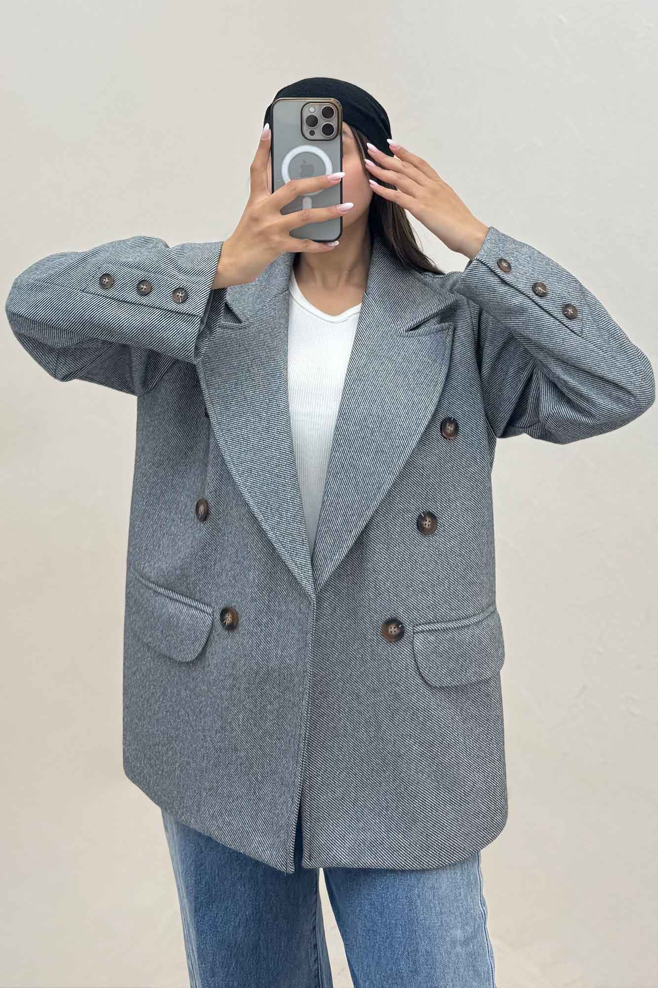 کت فوتر کجراه آستردار دو جیب STON