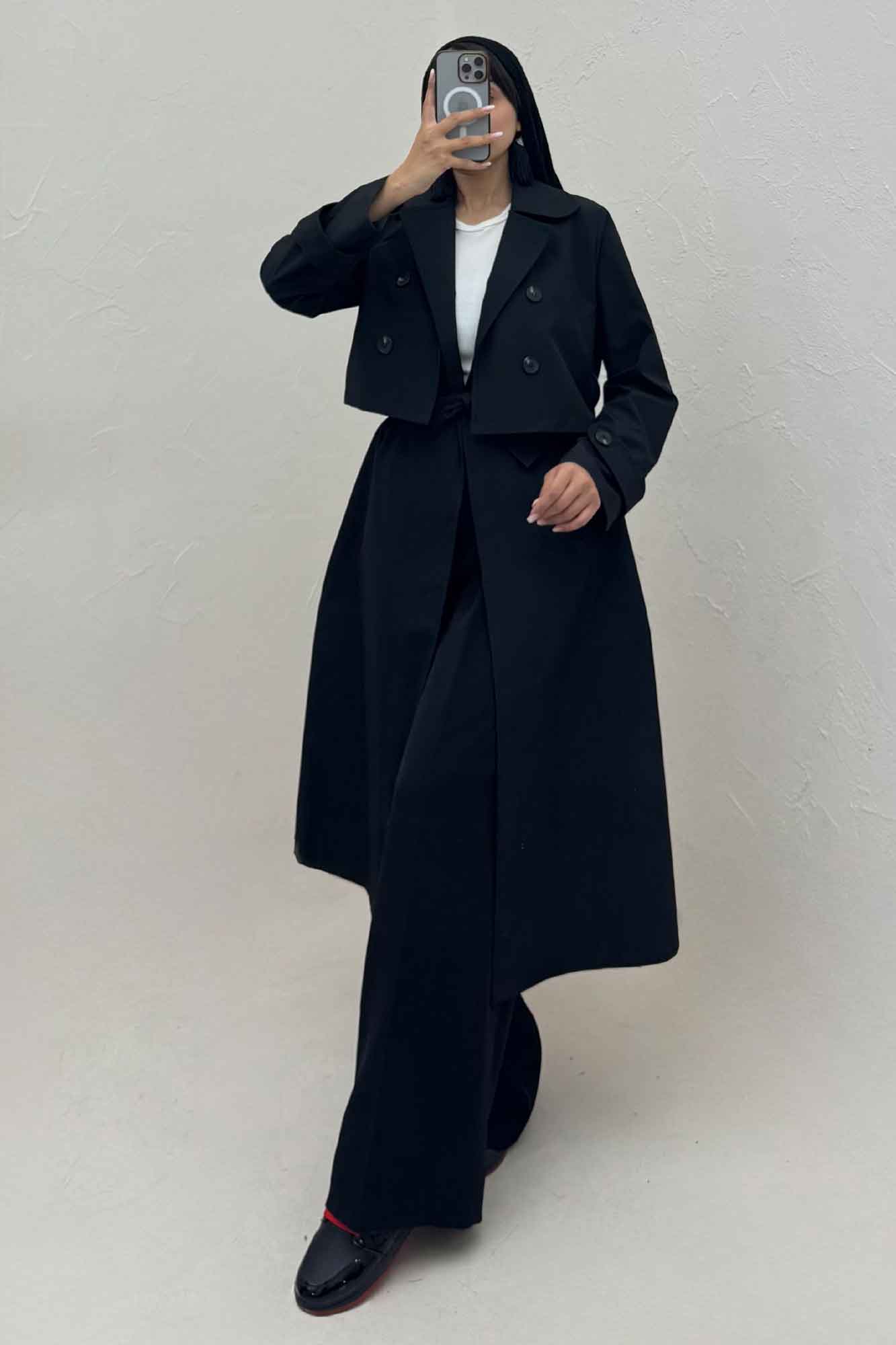 ست دو تیکه کت و سارافن TC