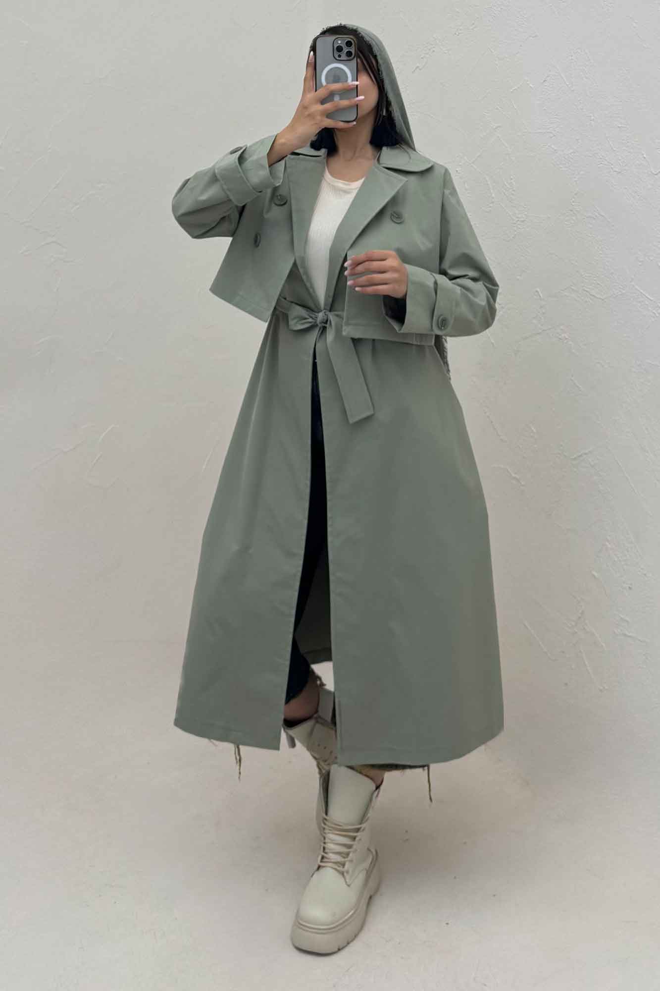 ست دو تیکه کت و سارافن TC