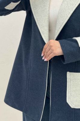 کت فوتر آستردار تک جیب دو رنگ