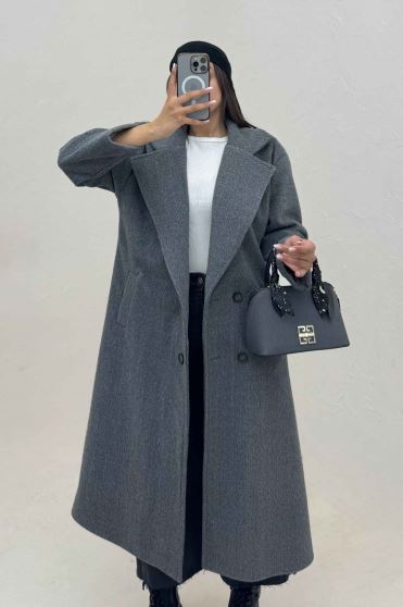 پالتو بلند موهر ترک آستردار ROOBI