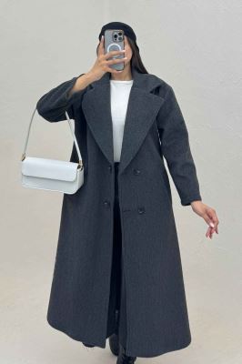 پالتو بلند موهر ترک آستردار ROOBI