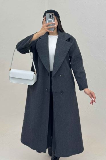 پالتو بلند موهر ترک آستردار ROOBI